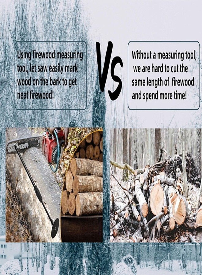 CHEOTIME Magnetic Firewood Measuring Tools, Saw 16 to 26 Inches Adjustable Firewood Cutting Tool Can Firmly Adsorb The Saw Firewood Marker for Fast Measure Firewood Length - Image 4